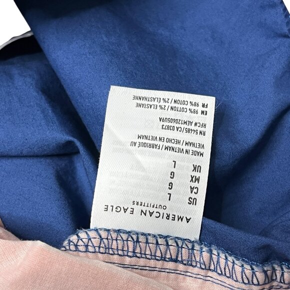 American Eagle Next Level Flex Jogger Shorts Color Block Men Large NEW Blue Gray - Picture 6 of 7